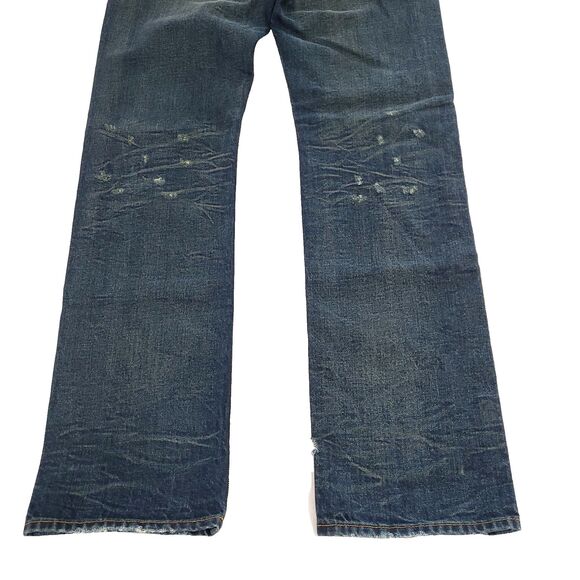 R13 The Classic straight leg Italy Jeans 28 Indigo R13W0189-197 distressed US 8 - Picture 16 of 16